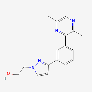 2-{3-[3-(3,6-dimethyl-2-pyrazinyl)phenyl]-1H-pyrazol-1-yl}ethanol