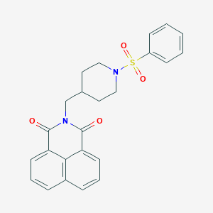 molecular formula C24H22N2O4S B380328 2-(1-Benzenesulfonyl-piperidin-4-ylmethyl)-benzo[de]isoquinoline-1,3-dione CAS No. 326007-96-9