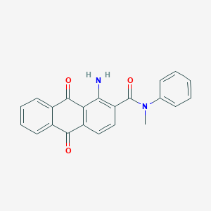 molecular formula C22H16N2O3 B380329 1-amino-N-methyl-9,10-dioxo-N-phenyl-9,10-dihydroanthracene-2-carboxamide 