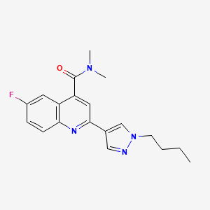 2-(1-butyl-1H-pyrazol-4-yl)-6-fluoro-N,N-dimethylquinoline-4-carboxamide