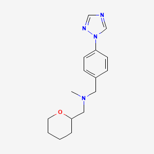 N-methyl-1-(tetrahydro-2H-pyran-2-yl)-N-[4-(1H-1,2,4-triazol-1-yl)benzyl]methanamine