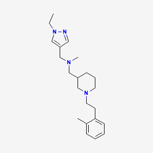 1-(1-ethyl-1H-pyrazol-4-yl)-N-methyl-N-({1-[2-(2-methylphenyl)ethyl]-3-piperidinyl}methyl)methanamine