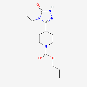 propyl 4-(4-ethyl-5-oxo-4,5-dihydro-1H-1,2,4-triazol-3-yl)piperidine-1-carboxylate