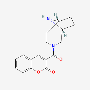 molecular formula C17H18N2O3 B3803330 3-[rel-(1S,6R)-3,9-diazabicyclo[4.2.1]non-3-ylcarbonyl]-2H-chromen-2-one hydrochloride 