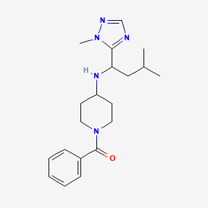 1-benzoyl-N-[3-methyl-1-(1-methyl-1H-1,2,4-triazol-5-yl)butyl]piperidin-4-amine