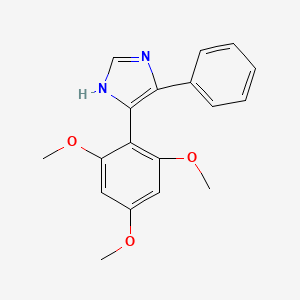 molecular formula C18H18N2O3 B3803358 4-phenyl-5-(2,4,6-trimethoxyphenyl)-1H-imidazole 