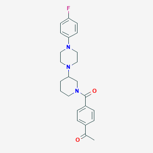 1-[4-({3-[4-(4-fluorophenyl)-1-piperazinyl]-1-piperidinyl}carbonyl)phenyl]ethanone