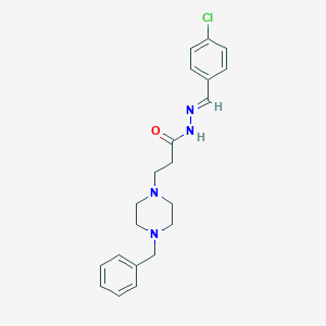 3-(4-benzylpiperazin-1-yl)-N-[(E)-(4-chlorophenyl)methylideneamino]propanamide
