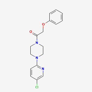 1-(5-chloro-2-pyridinyl)-4-(phenoxyacetyl)piperazine trifluoroacetate
