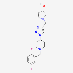 (3S)-1-({1-[1-(2,5-difluorobenzyl)-4-piperidinyl]-1H-1,2,3-triazol-4-yl}methyl)-3-pyrrolidinol bis(trifluoroacetate) (salt)