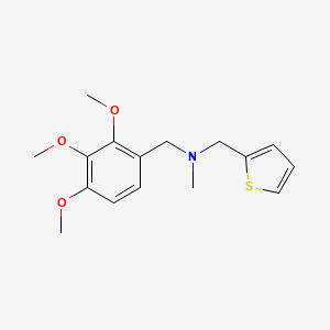 molecular formula C16H21NO3S B3803478 N-methyl-1-(2-thienyl)-N-(2,3,4-trimethoxybenzyl)methanamine trifluoroacetate 