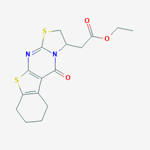 ethyl (5-oxo-2,3,6,7,8,9-hexahydro-5H-[1]benzothieno[2,3-d][1,3]thiazolo[3,2-a]pyrimidin-3-yl)acetate