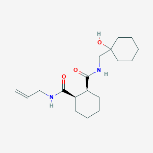 molecular formula C18H30N2O3 B3803487 (1R*,2S*)-N-allyl-N'-[(1-hydroxycyclohexyl)methyl]cyclohexane-1,2-dicarboxamide 