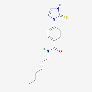molecular formula C16H21N3OS B038035 N-Hexyl-4-(2-thioxo-4-imidazolin-1-yl)benzamide CAS No. 111203-82-8