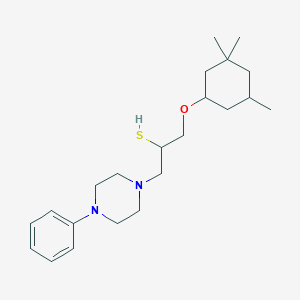1-(4-Phenylpiperazin-1-yl)-3-(3,3,5-trimethylcyclohexyl)oxypropane-2-thiol
