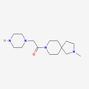 molecular formula C15H28N4O B3803506 2-methyl-8-(1-piperazinylacetyl)-2,8-diazaspiro[4.5]decane dihydrochloride 