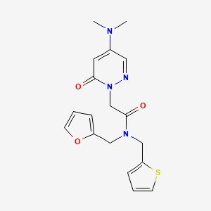 2-[4-(dimethylamino)-6-oxo-1(6H)-pyridazinyl]-N-(2-furylmethyl)-N-(2-thienylmethyl)acetamide