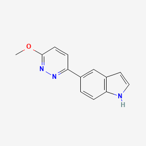 molecular formula C13H11N3O B3803578 5-(6-methoxypyridazin-3-yl)-1H-indole 