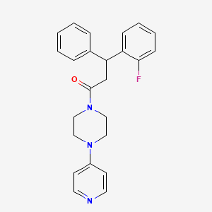 1-[3-(2-fluorophenyl)-3-phenylpropanoyl]-4-(4-pyridinyl)piperazine
