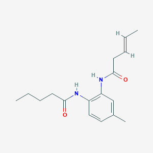 molecular formula C17H24N2O2 B3803606 (3E)-N-[5-methyl-2-(pentanoylamino)phenyl]pent-3-enamide 