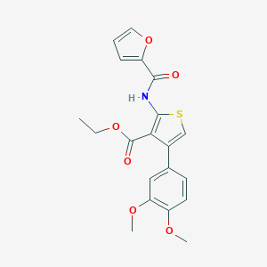 molecular formula C20H19NO6S B380361 Ethyl 4-(3,4-dimethoxyphenyl)-2-(2-furoylamino)-3-thiophenecarboxylate 