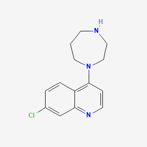 molecular formula C14H16ClN3 B3803612 7-chloro-4-(1,4-diazepan-1-yl)quinoline 