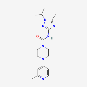 molecular formula C17H25N7O B3803617 N-(1-isopropyl-5-methyl-1H-1,2,4-triazol-3-yl)-4-(2-methylpyridin-4-yl)piperazine-1-carboxamide 