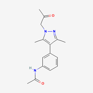 N-{3-[3,5-dimethyl-1-(2-oxopropyl)-1H-pyrazol-4-yl]phenyl}acetamide