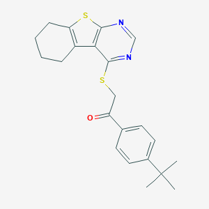 1-(4-Tert-butylphenyl)-2-(5,6,7,8-tetrahydro[1]benzothieno[2,3-d]pyrimidin-4-ylsulfanyl)ethanone