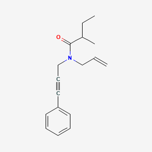 molecular formula C17H21NO B3803684 N-allyl-2-methyl-N-(3-phenylprop-2-yn-1-yl)butanamide 