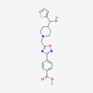 molecular formula C21H23N3O4S B3803696 methyl 4-[5-({4-[hydroxy(2-thienyl)methyl]-1-piperidinyl}methyl)-1,2,4-oxadiazol-3-yl]benzoate 