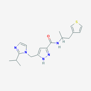 5-[(2-isopropyl-1H-imidazol-1-yl)methyl]-N-[1-methyl-2-(3-thienyl)ethyl]-1H-pyrazole-3-carboxamide