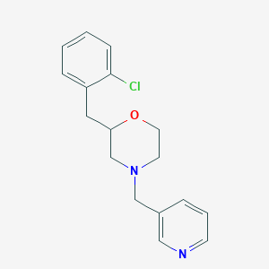 molecular formula C17H19ClN2O B3803846 2-(2-chlorobenzyl)-4-(3-pyridinylmethyl)morpholine 