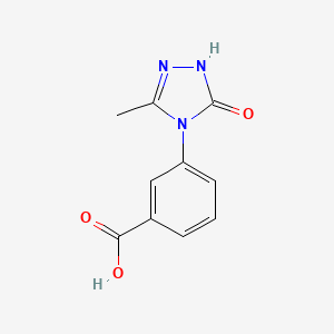 molecular formula C10H9N3O3 B3803901 3-(3-methyl-5-oxo-1,5-dihydro-4H-1,2,4-triazol-4-yl)benzoic acid 