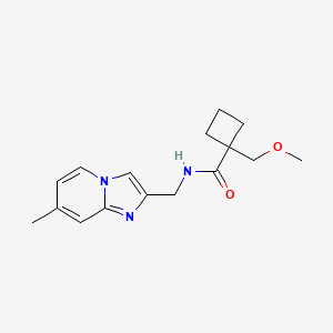 molecular formula C16H21N3O2 B3803906 1-(methoxymethyl)-N-[(7-methylimidazo[1,2-a]pyridin-2-yl)methyl]cyclobutanecarboxamide 