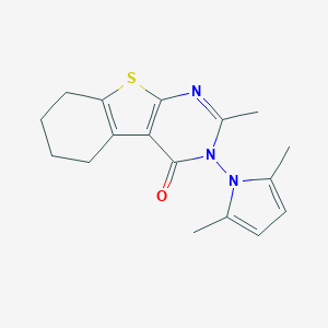 molecular formula C17H19N3OS B380392 3-(2,5-Dimethylpyrrol-1-yl)-2-methyl-5,6,7,8-tetrahydro-[1]benzothiolo[2,3-d]pyrimidin-4-one CAS No. 315679-09-5