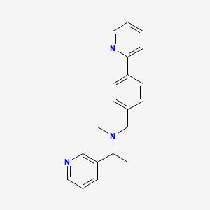 molecular formula C20H21N3 B3803933 N-methyl-1-pyridin-3-yl-N-(4-pyridin-2-ylbenzyl)ethanamine 
