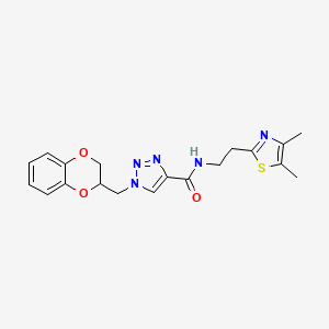 1-(2,3-dihydro-1,4-benzodioxin-2-ylmethyl)-N-[2-(4,5-dimethyl-1,3-thiazol-2-yl)ethyl]-1H-1,2,3-triazole-4-carboxamide