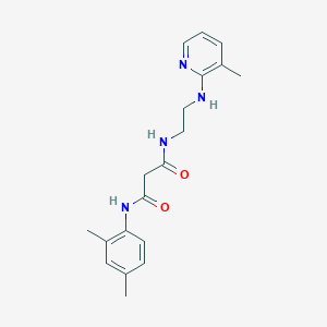 molecular formula C19H24N4O2 B3803955 N-(2,4-dimethylphenyl)-N'-{2-[(3-methylpyridin-2-yl)amino]ethyl}malonamide 