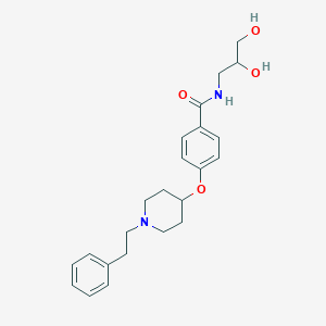 molecular formula C23H30N2O4 B3804000 N-(2,3-dihydroxypropyl)-4-{[1-(2-phenylethyl)-4-piperidinyl]oxy}benzamide 