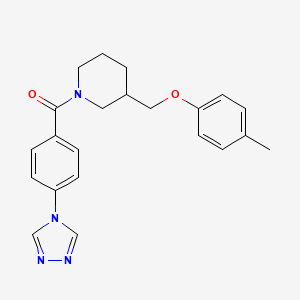 3-[(4-methylphenoxy)methyl]-1-[4-(4H-1,2,4-triazol-4-yl)benzoyl]piperidine