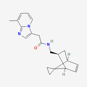 molecular formula C20H23N3O B3804030 2-(8-methylimidazo[1,2-a]pyridin-3-yl)-N-[(1R*,2S*,4S*)-spiro[bicyclo[2.2.1]heptane-7,1'-cyclopropane]-5-en-2-ylmethyl]acetamide 