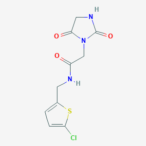 N-[(5-chloro-2-thienyl)methyl]-2-(2,5-dioxo-1-imidazolidinyl)acetamide