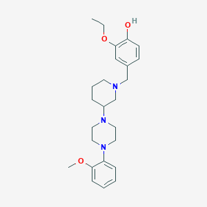 2-ethoxy-4-({3-[4-(2-methoxyphenyl)-1-piperazinyl]-1-piperidinyl}methyl)phenol