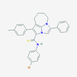 N-(4-bromophenyl)-1-(4-methylphenyl)-4-phenyl-5,6,7,8-tetrahydro-2a,4a-diazacyclopenta[cd]azulene-2-carbothioamide