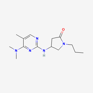 4-{[4-(dimethylamino)-5-methylpyrimidin-2-yl]amino}-1-propylpyrrolidin-2-one