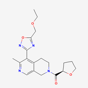 5-[5-(ethoxymethyl)-1,2,4-oxadiazol-3-yl]-6-methyl-2-[(2R)-tetrahydro-2-furanylcarbonyl]-1,2,3,4-tetrahydro-2,7-naphthyridine