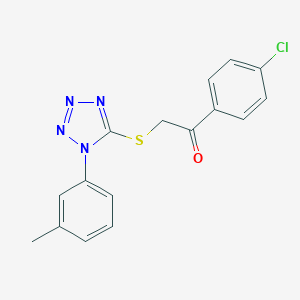 1-(4-chlorophenyl)-2-((1-(m-tolyl)-1H-tetrazol-5-yl)thio)ethanone
