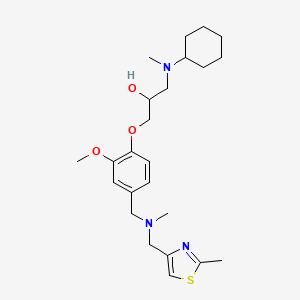 1-[cyclohexyl(methyl)amino]-3-[2-methoxy-4-({methyl[(2-methyl-1,3-thiazol-4-yl)methyl]amino}methyl)phenoxy]-2-propanol