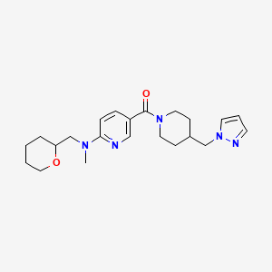 N-methyl-5-{[4-(1H-pyrazol-1-ylmethyl)-1-piperidinyl]carbonyl}-N-(tetrahydro-2H-pyran-2-ylmethyl)-2-pyridinamine